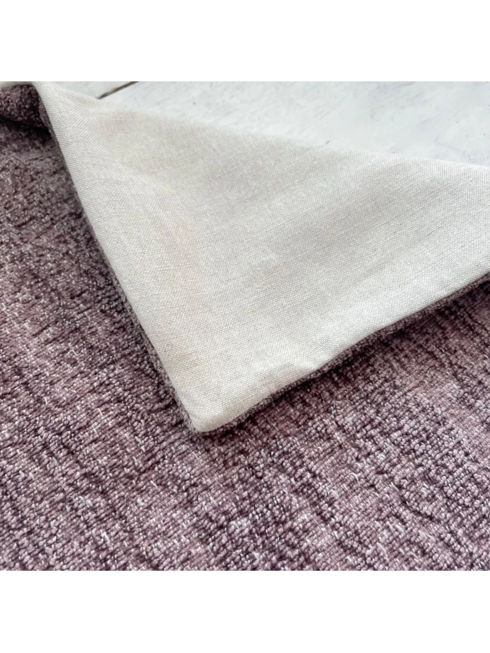 1 Pottery Barn JOURNEY Lumbar CHENILLE Linen Pillow Cover Plum - Fig 16 x 26 in